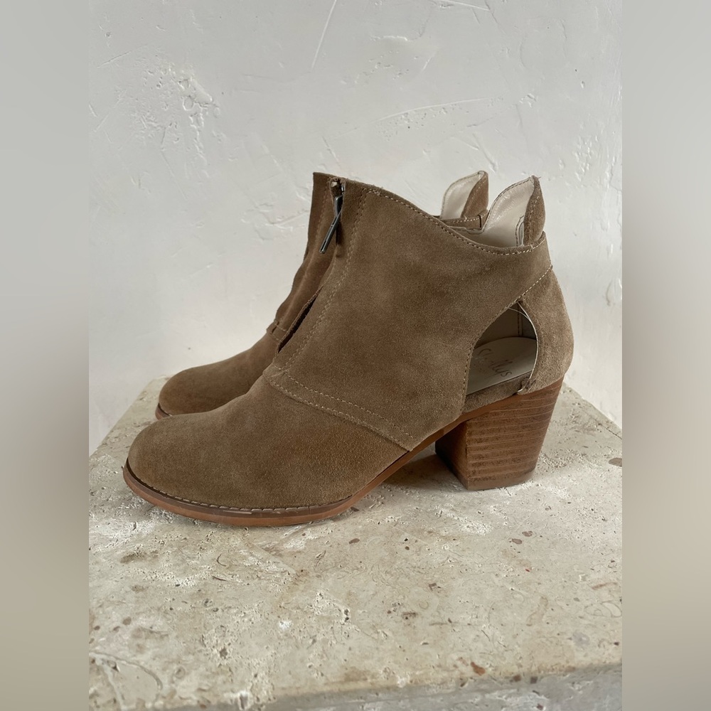 SHELLY’S LONDON suede (leather) heeled booties